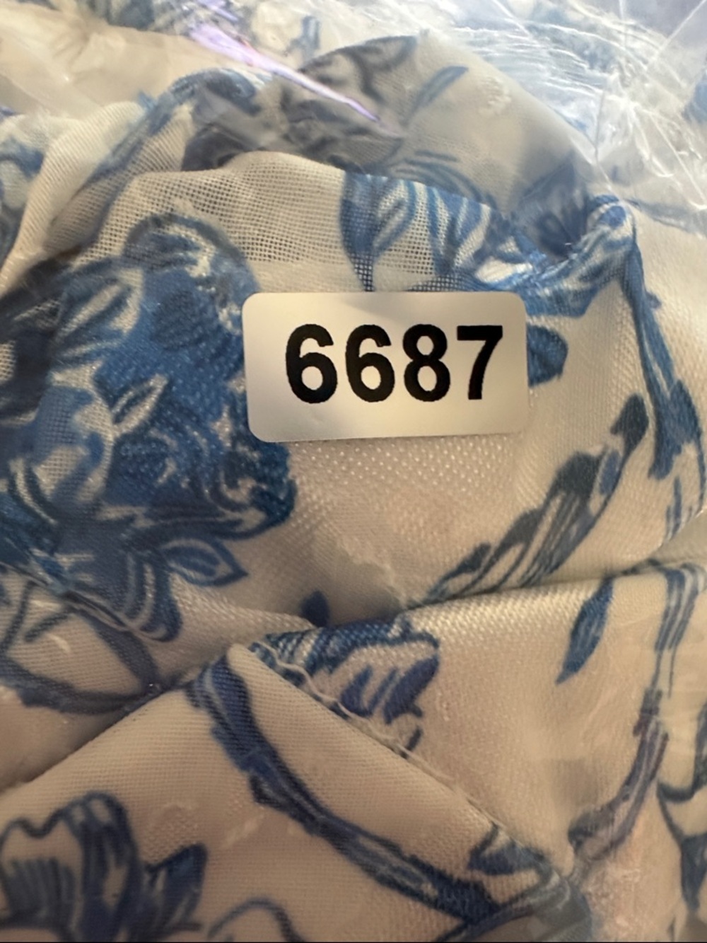 Hutch Sophie Dress Floral Print Sleeveless Ruffle Midi A-Line Blue & White L - Picture 6 of 6